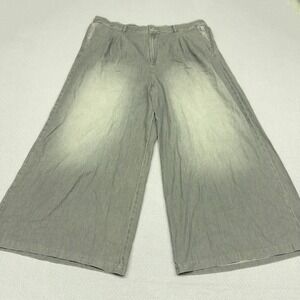 Festi Pants Womens 24R Gray Cotton Wide Leg Baggy Boho Y2k Torrid Casual